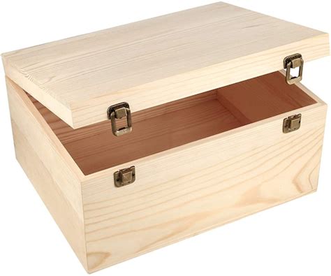 wooden box with metal handle|unfinished wood box with handle.